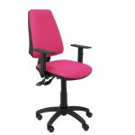 PYC Ergonomia do Escritório c/ Mecanismo Sincronizado e Cadeira de Regulável - Assento e Traseira Estofadas em Rosa e Sintético (incluindo Braços