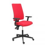 PYC Giratória e Cadeira de Regulável - Assento e Traseira Estofado Vermelho Lezuza