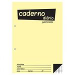 Caderno Diário Quadriculado 25x17.6 (B5) 40 Folhas 60grs 1 Un. - 1082042