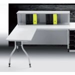 Balcão de Receção 1600x800x1100mm Weng com Alonga Melamina - WG.BC04/WG.MD01