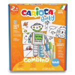 Carioca Marcador Escolar Baby Combino Robots 42896 Cx. C/8 + 12 Cartoes