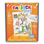 Carioca Marcador Escolar Baby Combino Profissoes 42894 Cx. C/8 + 12 Cartoes