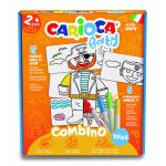 Carioca Marcador Escolar Baby Combino Disfarces 42895 Cx. C/8 + 12 Cartoes
