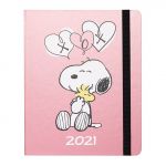 Grupo Erik Editores S.l Agenda 2020/2021 Vista Semanal Premium 17 Meses 16 5 x 20 Snoopy Multilingue Rosa / Branco