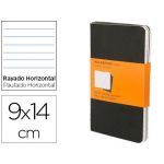 Moleskine Caderno Cahier de Bolso Pautado Preto - Conjunto de 3 Cadernos QP311