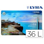 Lyra Lápis de Cor Graduate Aquarell Caixa Metalica de Sortido + Pincel 36 Un. - OFF150265CE