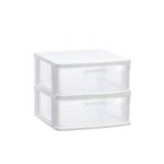 Bloco 2 Gavetas Plástico Sena 40x39x33,5cm Branco - 6881123301