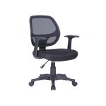 Q-connect Cadeira de Escritório Encosto Médio Regulável em Altura 870+120mm x L 550mm x P 590mm Malha - KF19013