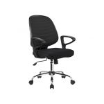 Q-Connect Cadeira Base Metal Regulável A 920+80mm x L 600mm x P 580mm Tecido - KF19018