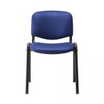 Cadeira de Visitante Visi Renna Pele Sintética Azul