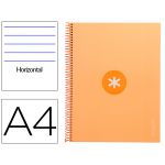 Antartik Caderno Espiral Din A4 Capa Forrada 80f 90 Gr Pautado 1 Banda 4 Furos Amarelo Claro