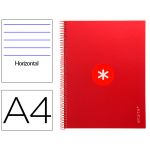 Antartik Caderno Espiral Din A4 Capa Forrada 80f 90 Gr Pautado 1 Banda 4 Furos Framboesa