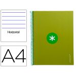 Antartik Caderno Espiral Din A4 Capa Forrada 80f 90 Gr Pautado 1 Banda 4 Furos Verde