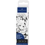 Faber Castell Cx. 4 Marcadores Pitt Pen Manga PT XS/M/SC/SB