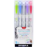 Zebra Marcadores Mildliner com Duas Pontas Brush Pen C/5U Cool - ZEB79205