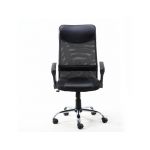 Q-Connect Cadeira de Direção Encosto Alto Regulável 1110+100mm Altura Pele e Tecido Preto