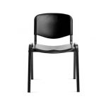 Rocada Cadeira Estrutura Metálica Encosto e Assento em Polímero Preto - 975V15-4