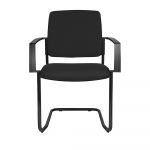 Topstar Cadeira Almofadada de Empilhar Cadeira Oscilante 2 un. Armação Preta Forro Preto