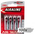 Ansmann 100x4 Alkaline Mignon AA LR 6 red-line