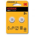 Kodak Pilhas Max Lítio CR2025 2 Un.