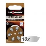 Ansmann 10x6 Zinc-Air 312 (PR41) Hearing Aid Batteries