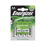 Energizer Pack 4 Pilhas Recarregáveis AA HR06 1300mHa