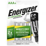 Energizer Pilhas Recarregáveis AAA Universal 500mAh HR03 4 Un.