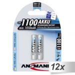 Ansmann Pilhas Nimh Bateria 1100 Micro AAA 12 x 2 Un.
