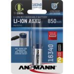 Ansmann Pilhas 16340 Li-Ion Bateria 850mAh 3,6V Micro USB Input 1300 - 1300-0015