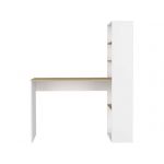 Tuhome Conjunto Secretária e Estante Z120 144x120x53cm Branco