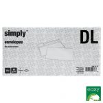 SIMPLY Envelope Comercial International DL, 110 x 220 mm Autocolante Branco
