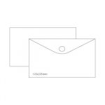Envelopes Plastico 125x225mm Transparentes Fecho Velcro Pk10