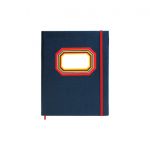 Firmo Caderno Clássico, 105 x 144 mm 96 Fls Quadriculado Azul Elástico Vermelho 1un.
