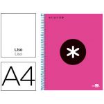 Antartik Caderno Espiral A4 Micro Antartik Capa Forrada 120F 100g Liso C/ Bandas 4 Furos Rosa Fluor - OFF074626CE