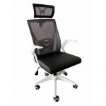 Cadeira de Executivo Taurus, Rede, Pele Sintética e Nylon, Altura de 53 cm Preto