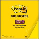 Post-it Notas Super Sticky BN11-EU, 27.9 x 27.9 cm 30 Fls Amarelo Néon Bloco 30 Fls - 552612