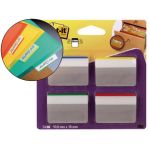 Post-it Separadores de Arquivo Rígidos de Canto, Tamanho Grande 50,8 x 38 mm Várias Cores 4 Embalagens de 6 Pack 24 Un. - 658593