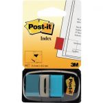 Post-it Separadores de Índice 25.4 x 43.2 mm Azul Embalagem de 50 c/ Dispensador - 410415