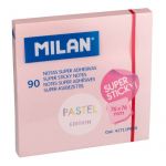 Milan Bloco de Notas Aderentes 76X76Mm Rosa Pastel 90 Folhas