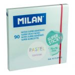 Milan Bloco de Notas Aderentes 76X76Mm Azul Pastel 90 Folhas