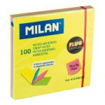 Milan Bloco de Notas Aderentes 76X76 mm Neon 100 folhas