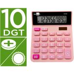 Calculadora LiderPapel de Secretária Xf23 10 Dígitos Solar e Pilhas Rosa