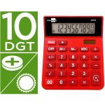 Calculadora LiderPapel de Secretária Xf22 10 Dígitos Solar e Pilhas Vermelho