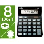 Calculadora LiderPapel de Secretária Xf16 8 Dígitos Solar e Pilhas Preto