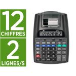 Calculadora LiderPapel com Impressora Ecrã Papel 12 Dígitos Impressão Bicolor Preta