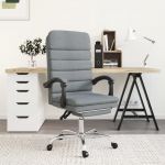 Cadeira Massagens Escritório Reclinável Tecido Cinzento-claro - 349725