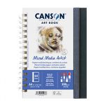 Canson Caderno Artbook Mixed Media Artist A4 300gr 56 Fls 1 Un.