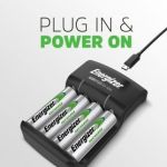 Energizer, Cargador Recharge Versátil Baterías Pilhas Recargables AAA y AA, 2 baterías AA Incluidas, Carga 12 Horas E303257601