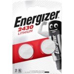Energizer® Pilhas de Botón Litio CR2430, 3V, 290mAh, Blister de 2 Unidades E300830303