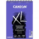 Canson Bloco de desenho Aguarela Canson XL Mix Media Grano Medio DIN A4 Microperfurado Espiral 21×29,7cm 30 folhas 300 gr